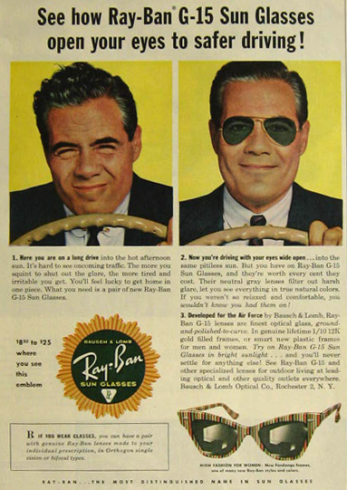 ray ban ad 1957 ray ban ad 1957